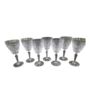 Late 20th Century Cristal d'Arques Wine Goblets - Set of 7