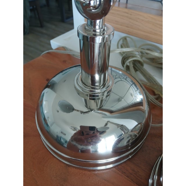 Vintage Ethan Allen adjustable metal desk/task lamp, model 09-6426, manufactured April 2010. Takes Edison bulb. Heavy,...