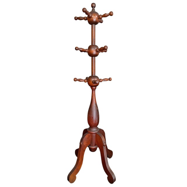 American 19th Century American Folk Art Hall Tree For Sale - Image 3 of 12