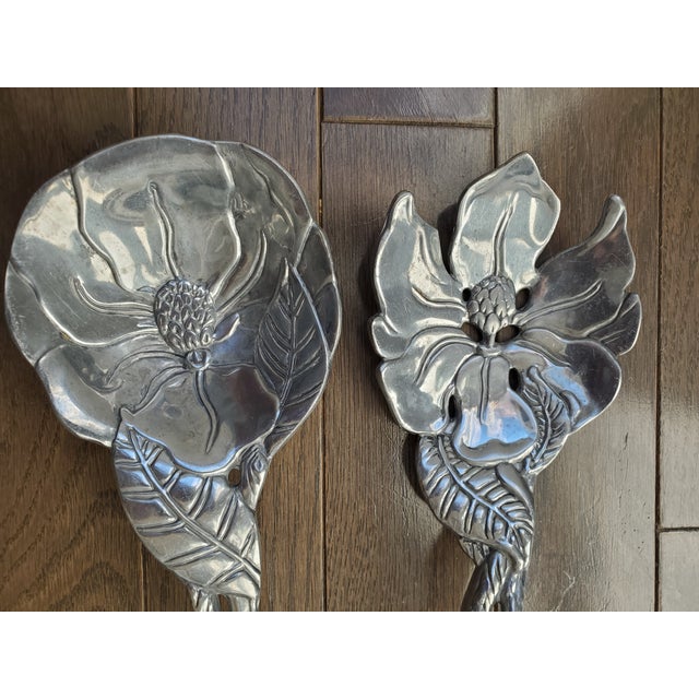 Arthur Court Vintage Arthur Court Magnolia Serving Set - Pair For Sale - Image 4 of 6