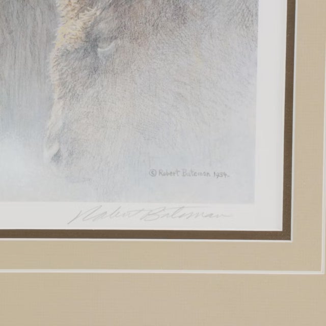 Robert Bateman (Canadian, born 1930) Wood Bison Portrait Offset lithograph on paper Signed to the lower right margin...