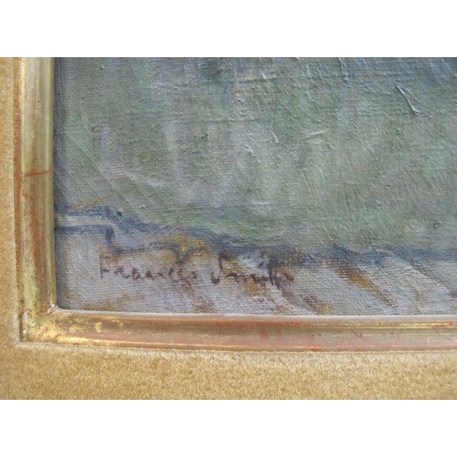 Francis Smith Gilt Framed Figural Garden Signed Oil Painting Jardin For Sale In Portland, OR - Image 6 of 10
