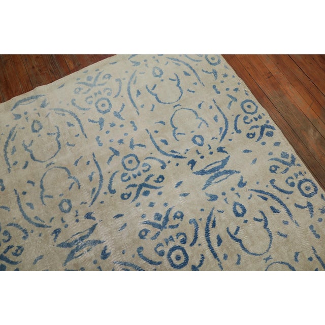 Blue Zabihi Collection Turkish Deco Carpet For Sale - Image 8 of 10