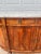 French 19th Century Louis XVI Mahogany Carrara Marble Top Demilune Sideboard For Sale - Image 9 of 12