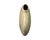 Vintage Postmodern 1980s Gold and Green Ceramic Bean Pill Shaped Vase Art Deco For Sale In Palm Springs - Image 6 of 7