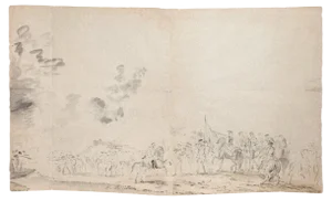 Jan Peter Verdussen - Landscape - Pencil On Paper - 18th-Century
