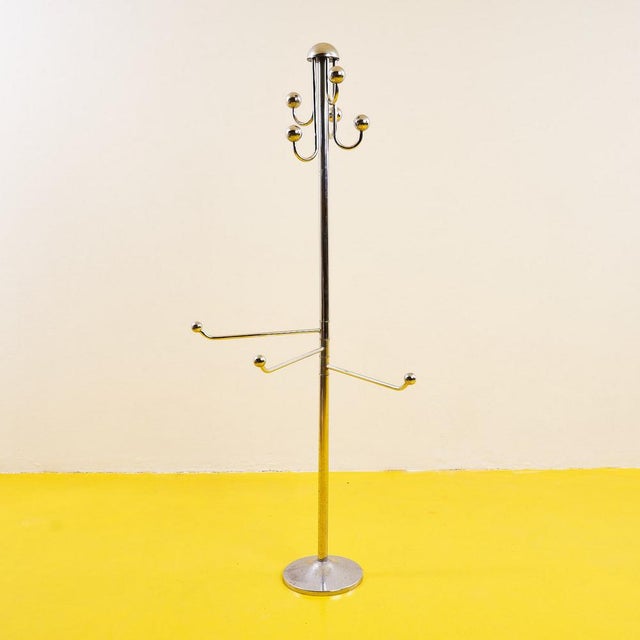 Chromed Metal Coat Hanger, 1970s For Sale - Image 6 of 6