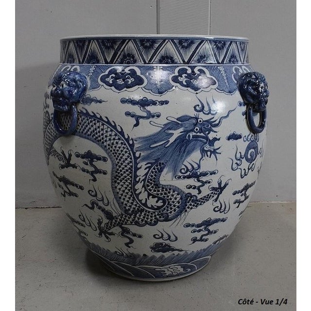 Large Chinese Ceramic Vase, 1950s For Sale - Image 15 of 18
