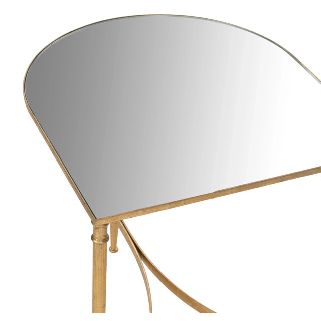 Harrison Mirror Top Accent Table in Gold Chairish