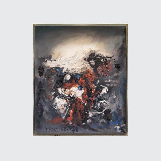 Preben Wölck, Composition, 1966, Oil on Canvas For Sale - Image 17 of 17