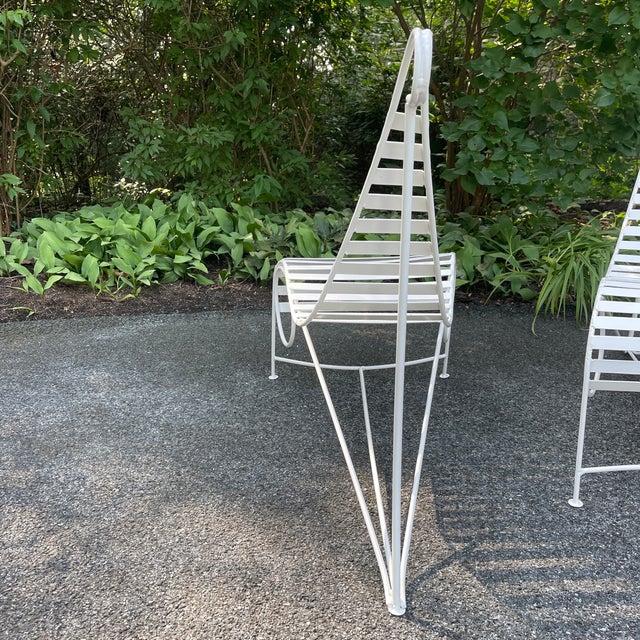 1980s Set of Three Chairs in the Style of “Spine” Chairs by André Dubreuil For Sale - Image 4 of 11