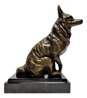 JB Deposee, Sculpture of a Wolf, 20th Century, Bronze