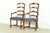 French Provincial Century Furniture French Country Carved Solid Oak Ladder Back Armchairs, Pair For Sale - Image 3 of 13