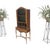 Berkey & Gay Painted Decorated Petit Secretary Display Cabinet with Shelves Burl For Sale - Image 12 of 12
