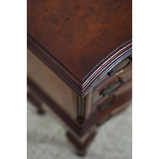 Wood Vintage Small Size English Burl Wood Highboy For Sale - Image 7 of 15