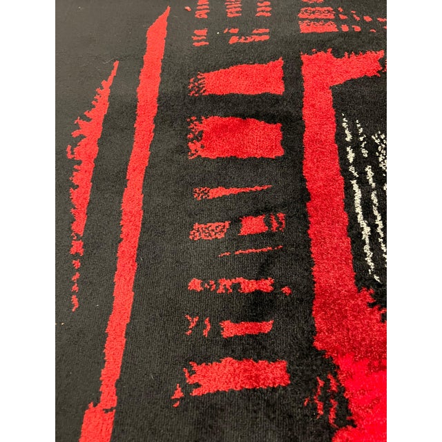 Textile Hand Woven Rug, Signed by Maurice Andre, 1950 French Piece, Limited Edition For Sale - Image 7 of 9