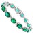 30 Carat Natural Zambian Emerald & Diamond Tennis Bracelet 14 Karat Gold For Sale - Image 15 of 18