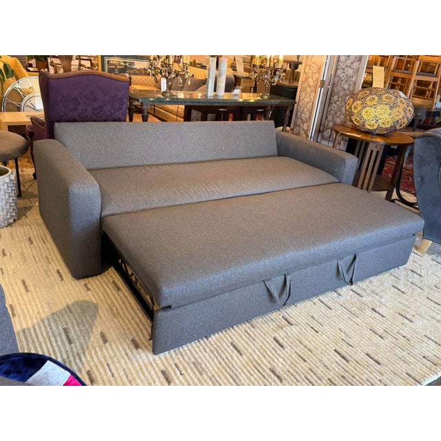 Design Plus Gallery presents the Aldrich Pop-Up Platform Queen Sleeper Sofa from Room & Board. Upholstered in Flint...