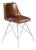 Inland Light Leather Side Chair, Medium Brown For Sale
