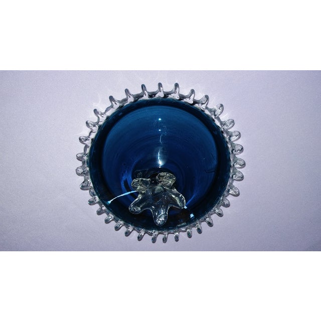 Glass Vintage Mid-Century Lidded Glass Candy Dish For Sale - Image 7 of 8