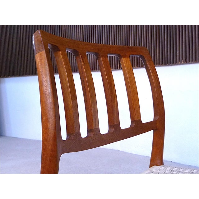 Beige Teak Dining Chairs from J.L. Møller, Set of 6 For Sale - Image 8 of 15