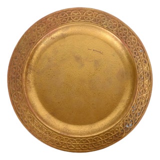 Tiffany Studios New York Bronze Doré Plate For Sale