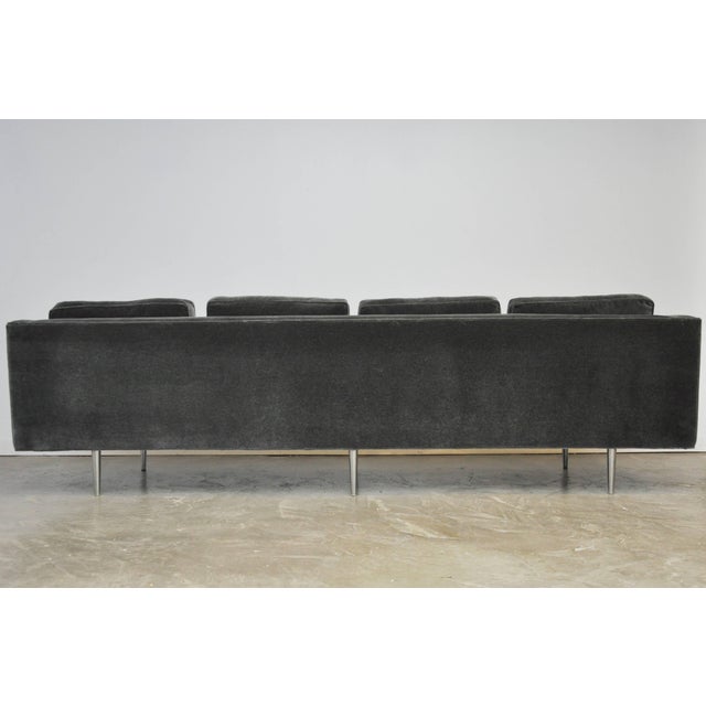 Mid-Century Modern Classic Dunbar Sofa by Edward Wormley in Charcoal Mohair For Sale - Image 3 of 11
