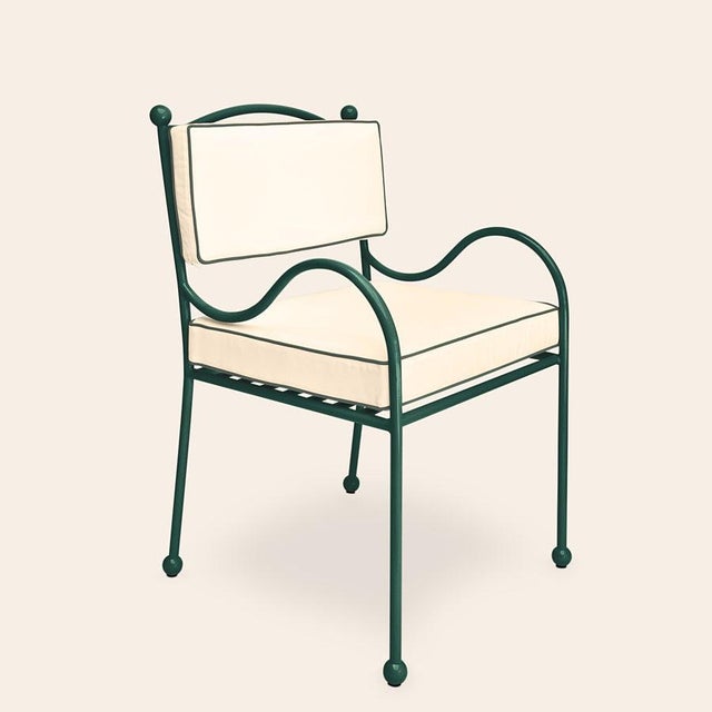 Panarea Armchair in Isola with Cream & Green Upholstery by Ceraudo For Sale - Image 9 of 9