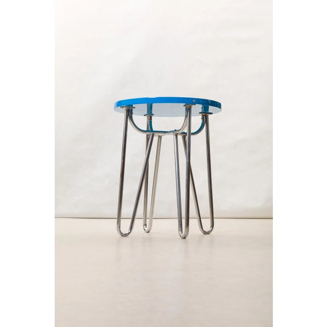 Functionalist Dining Table with Tubular Steel Base, 1930s, in Restored conditions. Designed 1920 to 1949