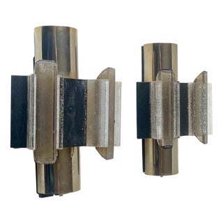 Danish Space Age Wall Sconces by Claus Bolby for Cebo Industri, 1970s, Set of 2 For Sale