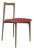 Modern Linea 657 Grey Chair in Red Leather and Wood by Collector Studio For Sale