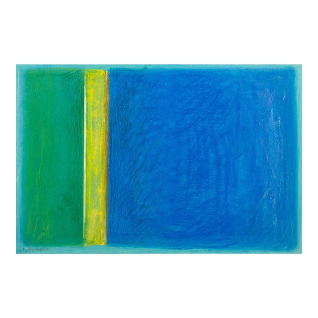 'Abstract, Emerald and Cobalt' by Robert Inman, 1981, Chouinard, Osaka, Butler Institute of Art, Los Angeles County Museum of Art For Sale
