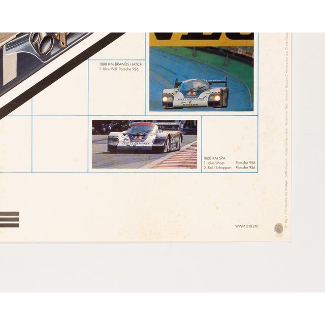 Original Porsche Poster by Bruno Betti, 1982 For Sale - Image 6 of 9