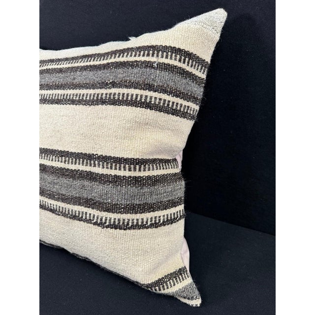 Turkish Hemp Pillow Cushion Natural Beige Gray Pillow Cushion Cover 24"x24" #30395 Enhance your home decor with our Kilim...