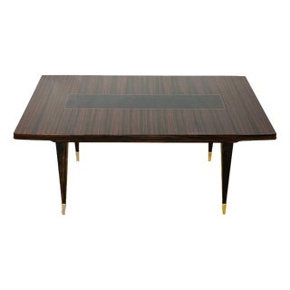 Art Deco Macassar Ebony Extendable Dining Table, 1940s For Sale