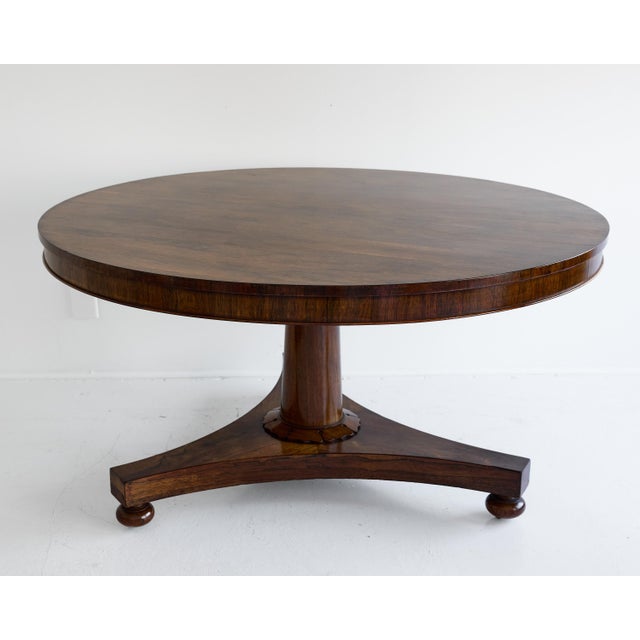 Mid 19th Century William IV Rosewood Tilt-Top Centre Table on Tripartite Pedestal, c.1835 For Sale - Image 5 of 18