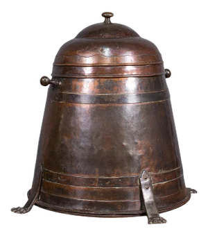 1850s Antique Victorian Copper Beehive Fireside Store