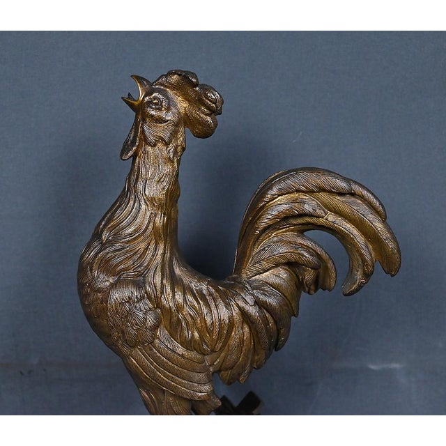 Rooster Figure in Bronze by Guesnet, Late 19th Century For Sale - Image 6 of 16