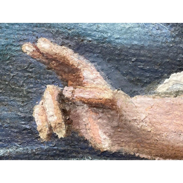 1930s Large Religious Oil Painting the Icon of Madonna Del Popolo C1931 For Sale - Image 5 of 11