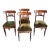 Mid 19th Century Set of Four Wood and Green Velvet Side Chairs For Sale
