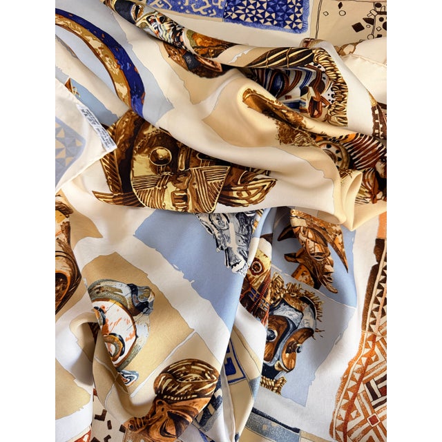2000 - 2009 Hermes Persona Silk Scarf 2003 by Loïc Dubigeon. For Sale - Image 5 of 12