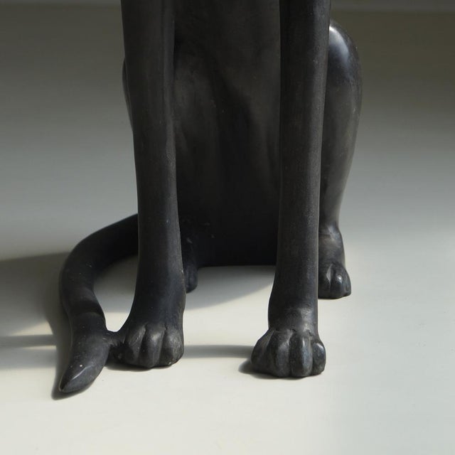 Large Vintage Egyptian Revival Cat Sculpture, 1970s For Sale - Image 6 of 18