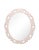 Contemporary Fleur Home Garden District Satsuma Oval Mirror in Pink Ground, 22x27 For Sale - Image 3 of 3