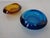 Amber & Blue Sklo Union Glass Ashtrays by Rudolf Jurnikl, Czechoslovakia, 1960s, Set of 2 For Sale - Image 3 of 16