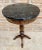 Round sidetable or lamptable with black marbled tabletop in the style of Gustavian from around the year 1880.