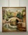 Mid 20th Century Vintage Cityscape Bridge Still Life Framed Original Oil Painting, Green, Brown, Cream For Sale - Image 5 of 12