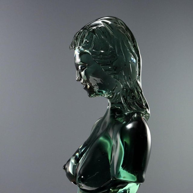 Modern Loredano Rosin, Bust of a Young Woman, Glass For Sale - Image 3 of 9