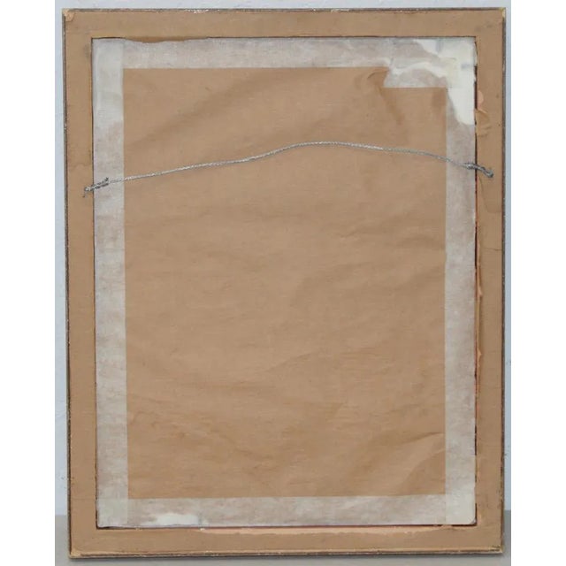 Paper Harry Gottlieb Surreal Landscape Painting C.1940s For Sale - Image 7 of 8