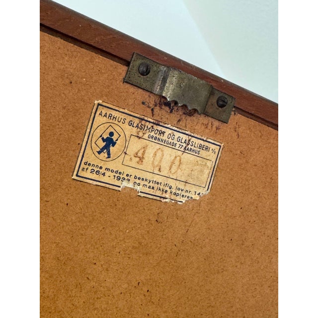 Mid-Century Danish Teak Wall Mirror by Aarhus Glasimport, 1960s – Sculpted Frame, Organic Modern Des For Sale In Los Angeles - Image 6 of 10