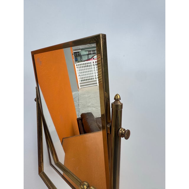 1960’s Vintage Brass Swing Vanity Mirror/ Sold For Sale - Image 4 of 12